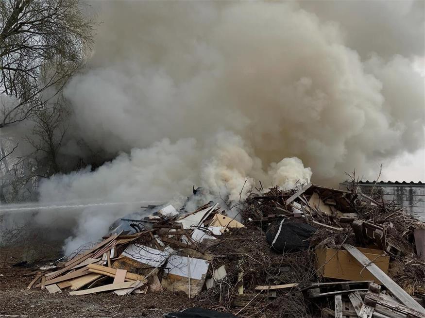 Brandalarm in Hirm: Feuer bei der Deponie