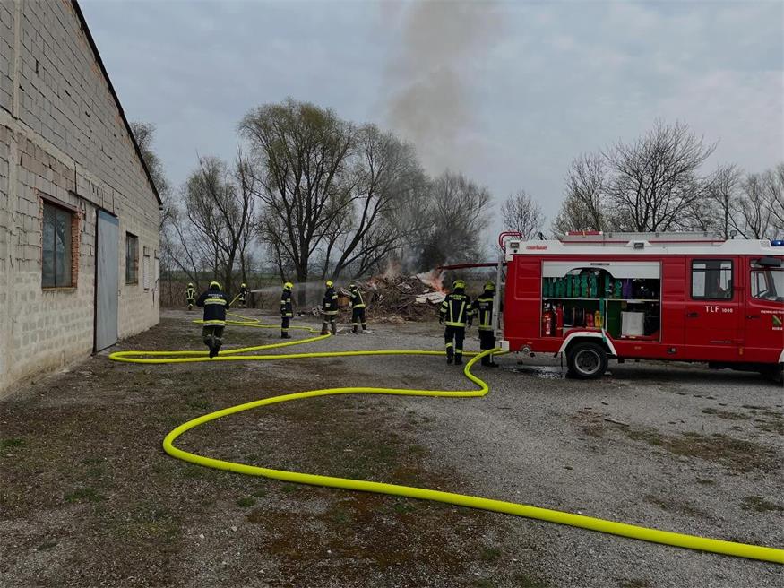 Brandalarm in Hirm: Feuer bei der Deponie