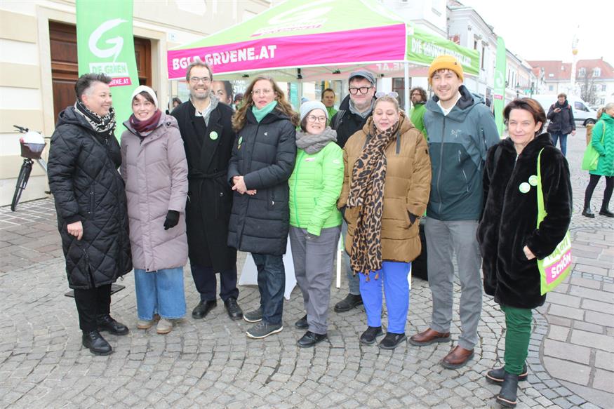 Vereinter Auftritt mit Werbung fürs „grüne Kreuzerl“