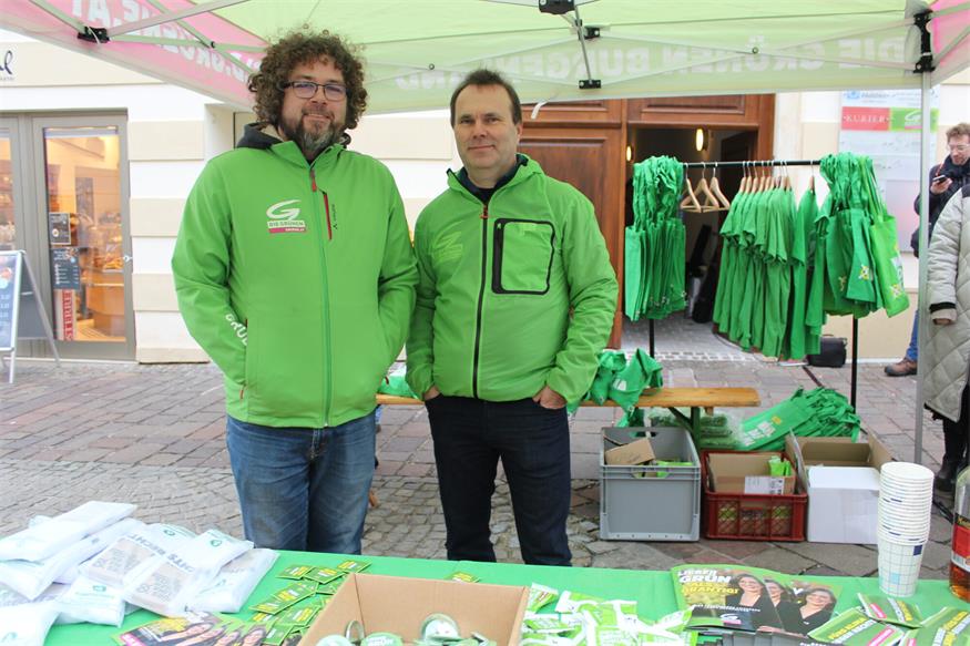 Vereinter Auftritt mit Werbung fürs „grüne Kreuzerl“