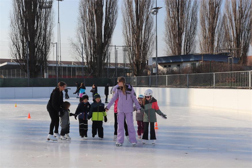 Kinder hatten viel Spaß am Mattersburger Eislaufplatz