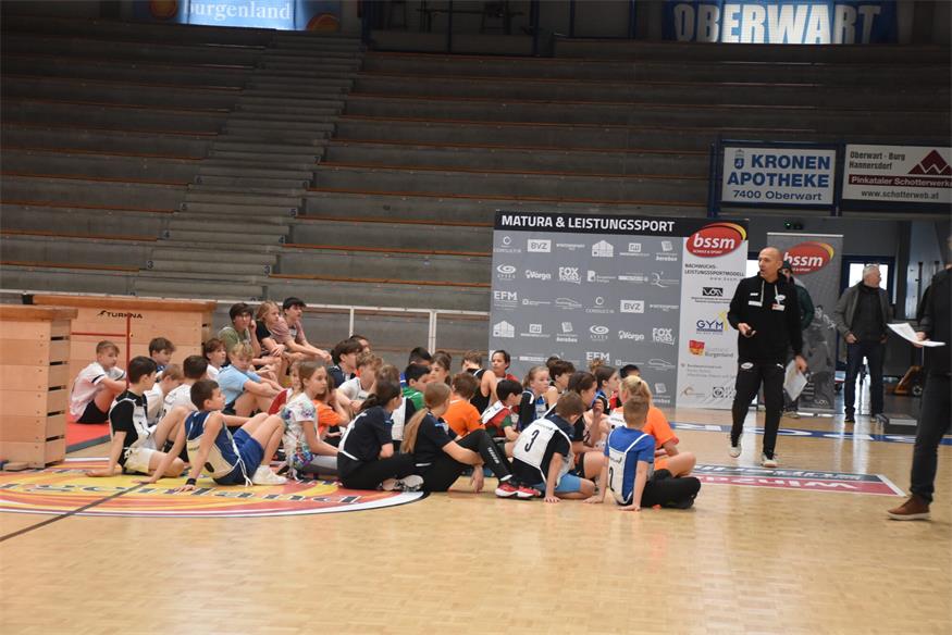 Reger Zulauf beim Talente-Check in der Sporthalle Oberwart