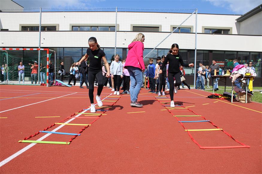 Sportliches Fest in der Oberpullendorfer Volksschule