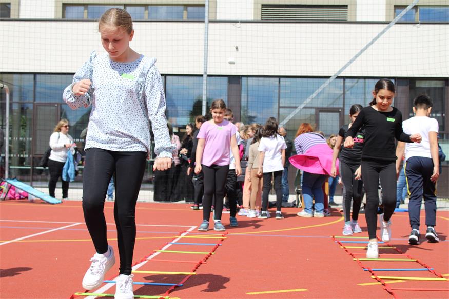 Sportliches Fest in der Oberpullendorfer Volksschule