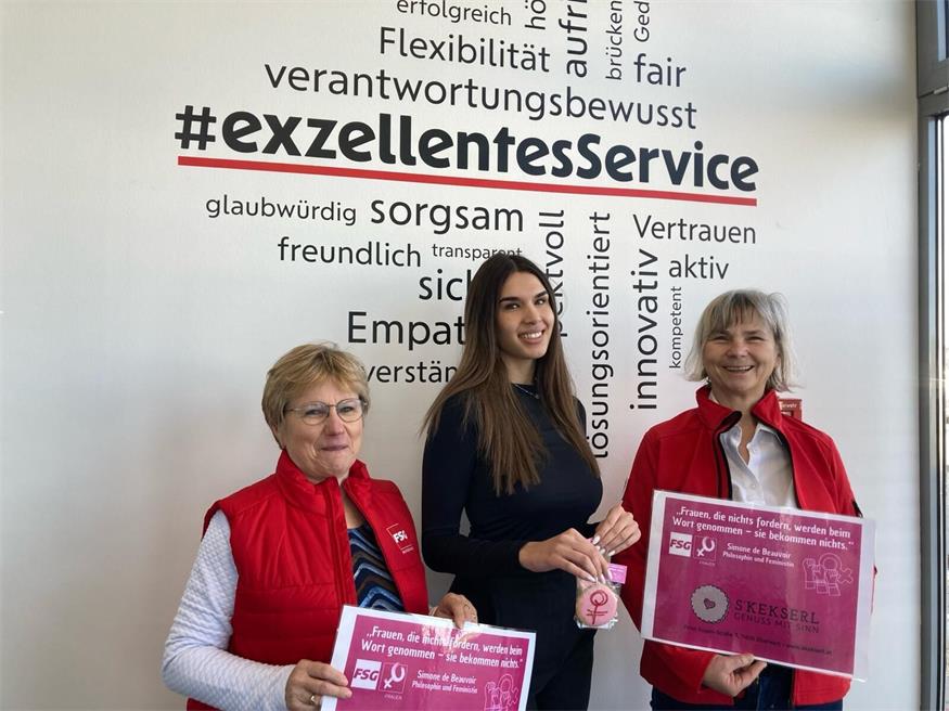 Kekserl für die Frauen und Forderung nach Gleichstellung