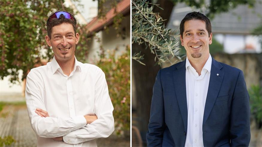 Winzer Andreas Kollwentz (l.) wurde zum Präsidenten der Renommierten Weingüter Burgenland gewählt. Christian Zechmeister (l.) wechselt mit 2027 in die Weinakademie in Rust.