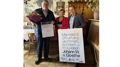 Wirtschaftskammer-Präsident Andreas Wirth, Wirtin Eva Budschedl und Franz Perner.