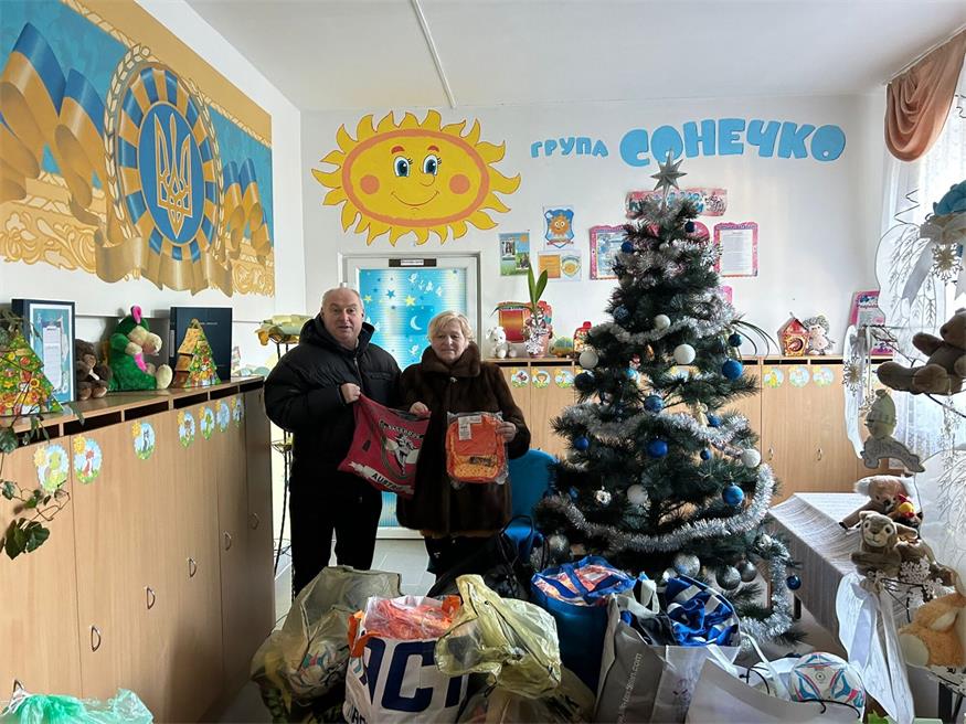 Zdravko Gasparic überbrachte die Geschenke in die Ukraine